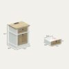 Autumn - Modern Night Stand With Charging Station With USB & Type-C, Drawer Slide Pre-Assembly, End Table With Drawers For Bedroom Living Room, Side Table For Bedroom - White Oak - Image 10