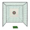 Golf Practice Net Cage With Metal Frame Hitting Net Kit Indoor Outdoor - Black - Image 10