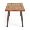 Della - Modern Industrial Dining Table With Acacia Wood Top - Teak - Image 8