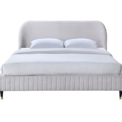 Queen Upholstered Bed - Beige