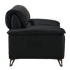 Eilene - Top Grain Leather Loveseat - Black - Image 4