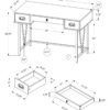 Computer Desk For Home Office, Laptop, Storage Drawers, Transitional - Taupe - Image 5