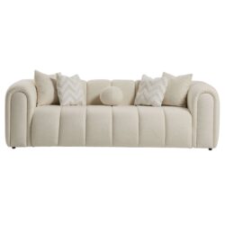 Beatrice - Modern Tufted Sofa - Ivory / White