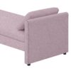 Modern Upholstered Chaise Lounger Daybed With Pillows Small Single Daybed, No Mattress Needed, Perfect For Living Rooms & Home Office, Linen Fabric - Pink - Image 4