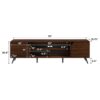 Contemporary 2 Door Minimalist TV Stand For TVs Up To 80" - Dark Walnut - Image 6