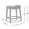 Barlow - Backless Saddle Counter Stool - Brown - Image 8