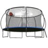 Pumpkin 14 Ft Outdoor Trampoline With Basketball Hoop Enclosure Net Ladder And Metal - Black / Blue - Image 5