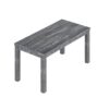Albany - Solid Wood Dining Table For 6, Small Kitchen And Breakfast Table - Gray - Image 6