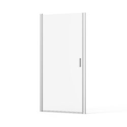 Pivot Shower Door, 1 / 4" Thick Tempered Glass, Semi Frameless Design - Chrome Finish