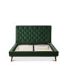 Dillon - Velvet Platform Bed Queen Size - Green - Image 9