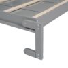 Full Size Murphy Wall Bed With Shelves And LED Lights - Gray - Image 8