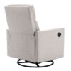 Modern Upholstered Rocker Nursery Chair Plush Seating Glider Swivel Recliner Chair - Tan - Image 20