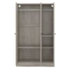 3 Door Shutter Wardrobe With Shelves - Gray - Image 6