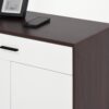 Freestanding Wooden Shoe Cabinet, 4 Tier Organizer With Drawer - White / Walnut - Image 17