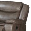 Tavin - Faux Leather Manual Recliner Sectional Sofa With Cupholder Console - Taupe - Image 6