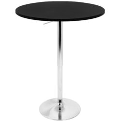 Elia - Contemporary Adjustable Bar Table - Black