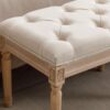 Upholstered Tufted Bench Ottoman, Dining Bench Bedroom Bench Footrest Stool Accent Bench For Entryway Dining Room Living Room - Beige - Image 2