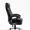 Massage Reclining Office Chair With Footrest, High Back Computer Chair Home Desk Ergonomic Executive Office Chair With Armrests, Adjustable Height - Black - Image 21