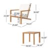 3 Piece Outdoor Chat Set With Table And 2 Adirondack Chairs - White / Brown Patina - Image 3
