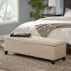 Glouster - Contemporary Storage Ottoman - Light Beige - Image 4
