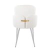 Dahlia - Contemporary Dining Chair (Set of 2) - Chrome / Cream - Image 5
