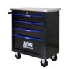4 Drawer Multifunctional Tool Cart With Wheels - Black / Blue - Image 10