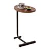 C-Shaped Side Table, Small Sofa Table For Living Room - Brown - Image 5