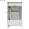 Modern Small Bathroom Vanity Cabinet With Ceramic Basin, Ample Storage, 1 Soft-Close Door - White - Image 13