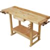 55" Wood Workbench For Garage Workshop And Home - Natural - Image 7