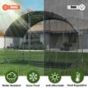 Large Chicken Coop Upgrade Three Support Steel Wire Impregnated Plastic Net Cage, Oxford Cloth Plated Waterproof UV Protection, Duck Rabbit Sheep Bird Outdoor House - Dark Gray - Image 4