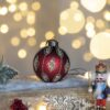 Christmas Ball Ornaments, Glass Decorative Hanging Ball Christmas Tree Ornaments, For Holiday Party Decorations (Set of 12) - Red - Image 4