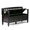 Brooklyn - Entryway Storage Bench - Coffee Brown - Image 2