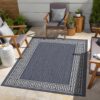 Sunshine - 2'7" X 7'3" Indoor, Outdoor Area Rug Polypropylene - Blue - Image 4