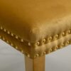 Nikki - Modern, High-End Tufted Solid Wood Contemporary Velvet Upholstered Dining Chair With Golden Stainless Steel Plating Legs, Nailhead Trim (Set of 2) - Gold - Image 12