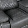 Home Theater Seating Manual Recliner With Cup Holder, Hide - Away Storage Reclining Sofa For Living Room, Home Theater - Gray - Image 17