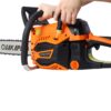 62Cc Gas Powered Chainsaw 2 Cycle Handheld Cordless Chain Saw Aluminium 18" And 20" Guide Bar - Orange - Image 11