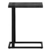 Accent Table, C - Shaped, Contemporary, Versatile Use - Black - Image 2