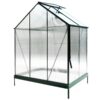 6.3'x4.2'x7' Polycarbonate Greenhouse, Heavy Duty Outdoor Aluminum Walk-In Green House Kit With Rain Gutter, Vent And Door For Backyard Garden - Green - Image 7