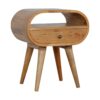 Circular Open Slot Nightstand - Oak - Image 2