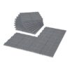 Interlocking Deck Tiles Plastic Waterproof Outdoor All Weather Anti-Slip Bathroom Shower Balcony Porch Strong Weight Capacity Upto 6613 Lbs, Rosette Pattern Pack Of 12 - Gray - Image 15