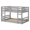 Classic Twin Over Twin Bunk Stackable Bed Frame - Gray - Image 3