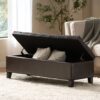 Nebulous - Upholstered Ottoman With Storage And Diamond Tufted Seat - Brown - Image 4