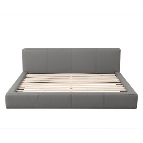 Full Size Stylish Upholstered Bed Elegant With Birch Wood Frame - Gray