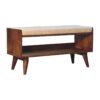 Boucle Nordic Storage Bench - Chestnut - Image 4