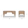 Dauphin - Gold Accent 5 Drawer Executive Desk - Natural Brown - Image 9