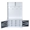 Entryway Bench With Coat Rack, 3 In 1 Design And Adjustable Shelves, Hall Tree With 7 Hooks For Entrance, Living Room - White - Image 16