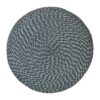 Bayley - Round Braided Pouf - Aegean Blue / Natural - Image 4