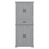 Bathroom Storage Cabinet With Multi Functional Storage Space, Material, Adjustable Shelf, Slide Rail Drawer - Gray - Image 17