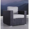 Patio Chair With Cushions, Durable Construction - Gray Mix - Image 3