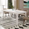 Albany - Solid Wood Dining Table For 6, Small Kitchen Table, Dinner Table, Breakfast Table - White - Image 2